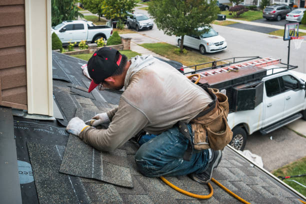 Professional Flat Roof Repair technician working in Roosevelt, NJ
